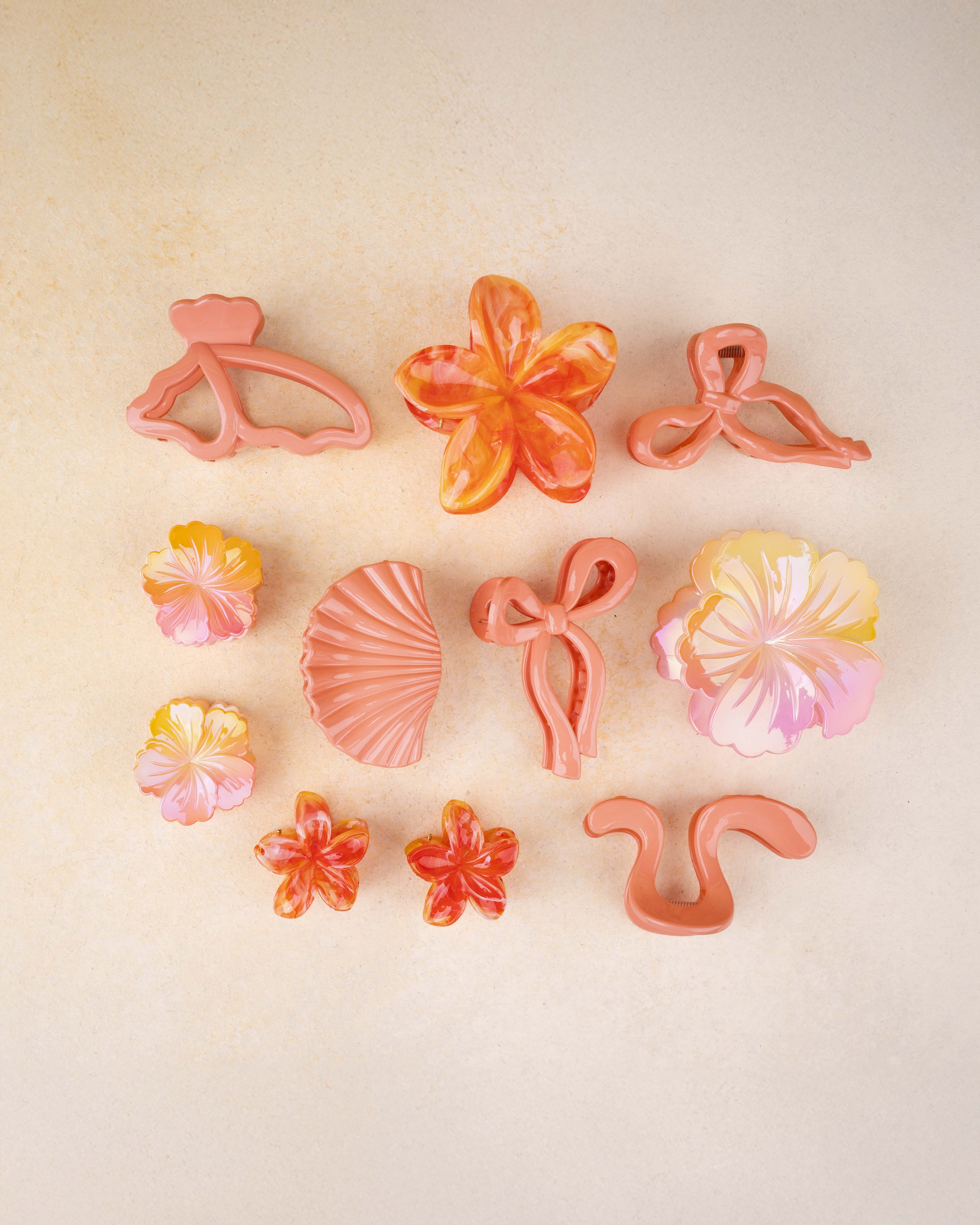 Coral Sunset Claw – Set of 11